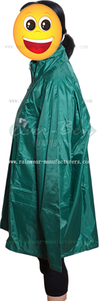 breathable rain gear-Nylon Green Rain Gear-nylon rain mac